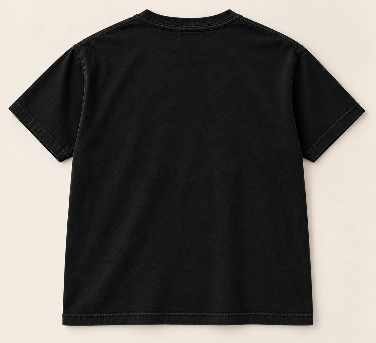 One of Us kids black T-shirt blank back