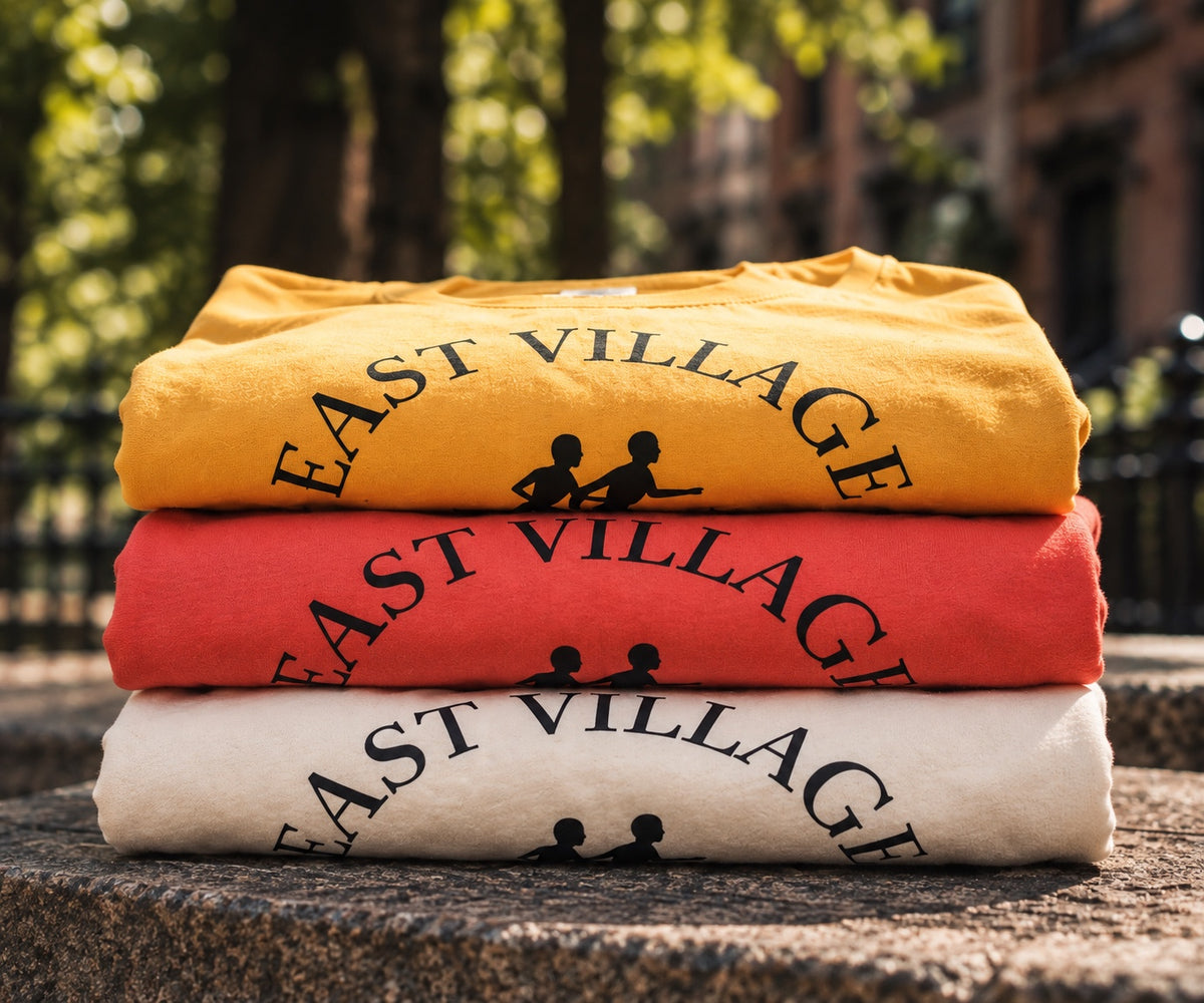 East Village Running Club mustard paprika ivory color assortment