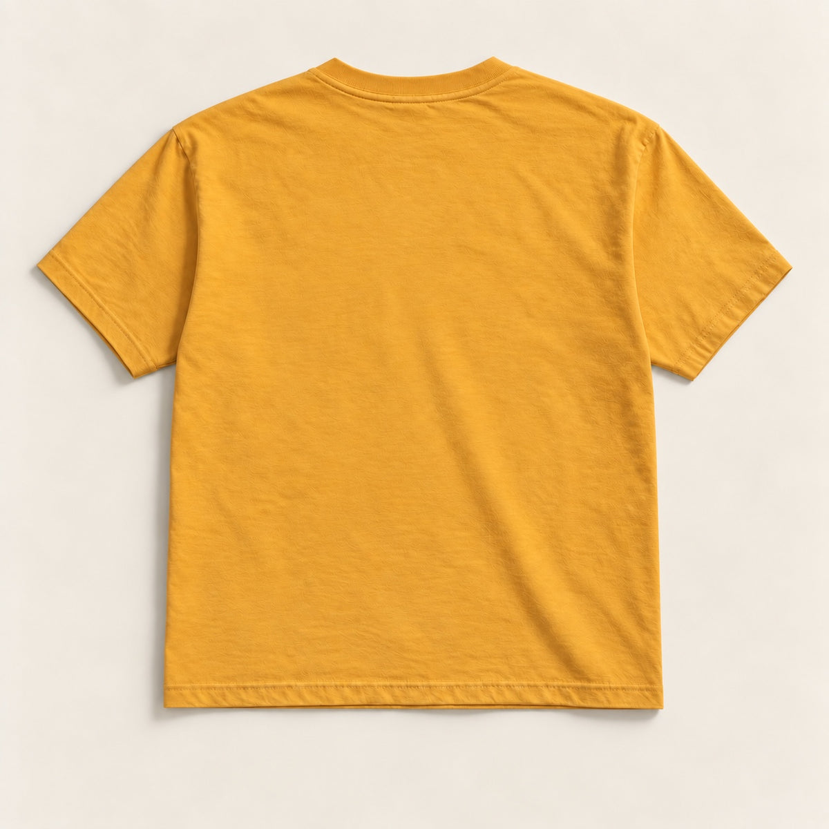 East Village Running Club mustard heavyweight tee blank back