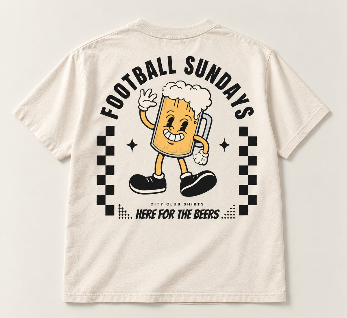 Football Sundays ivory tee back