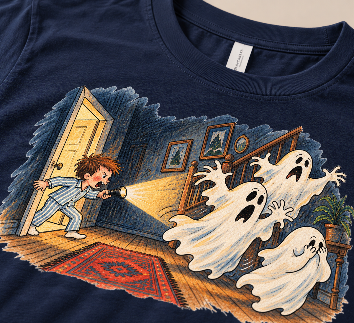 Fright Night kids Halloween DTG print detail