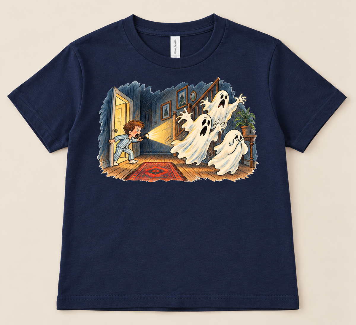 Fright Night kids navy graphic T-shirt front