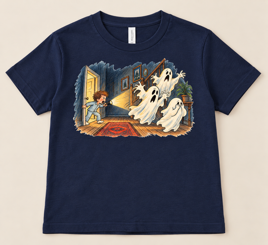 Fright Night kids navy graphic T-shirt front