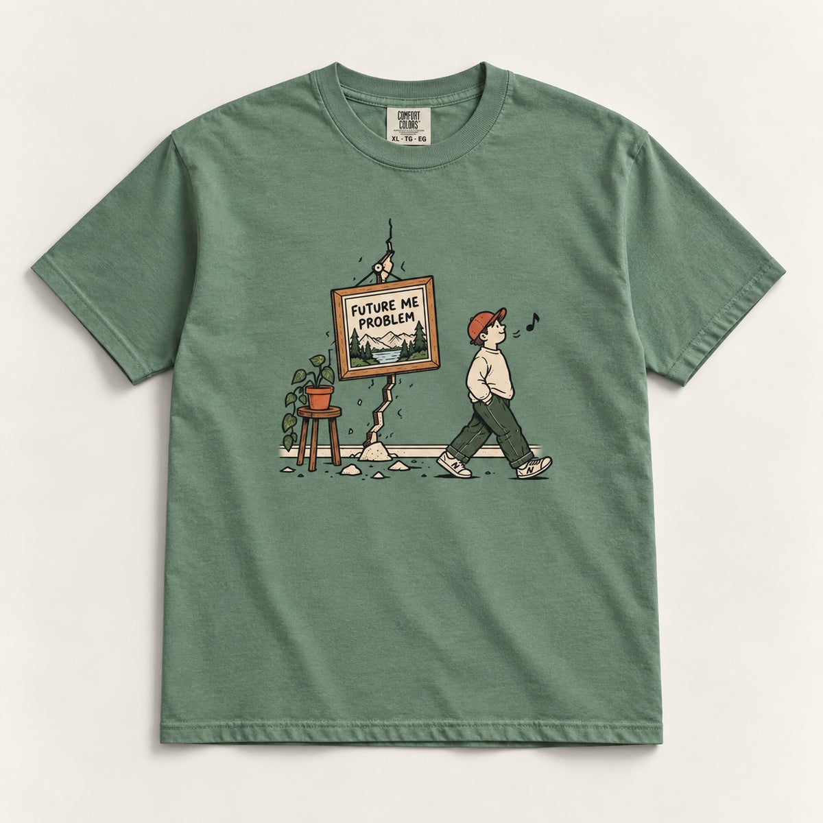 Future Me Problem graphic tee front