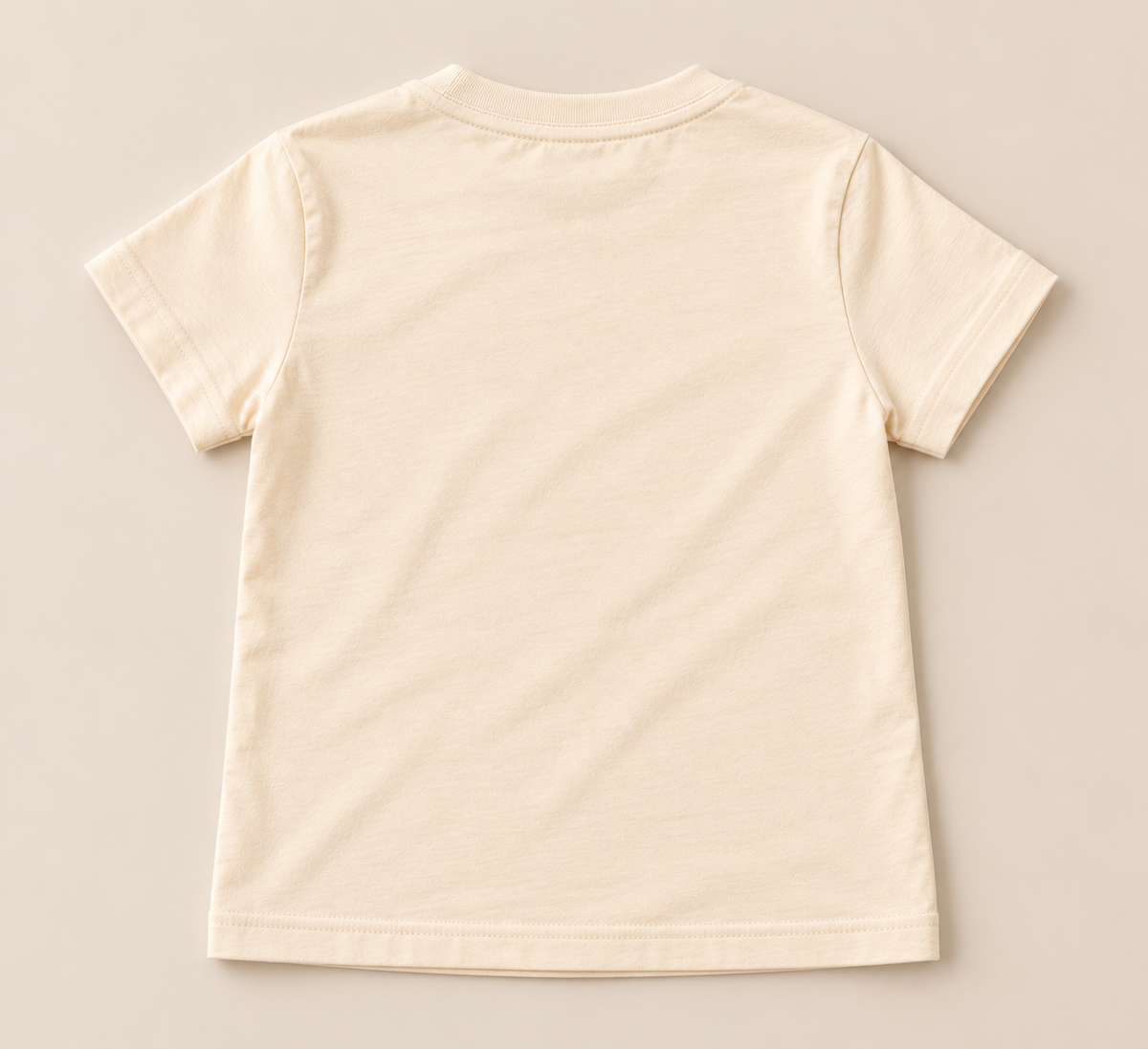 Natural kids tee blank back