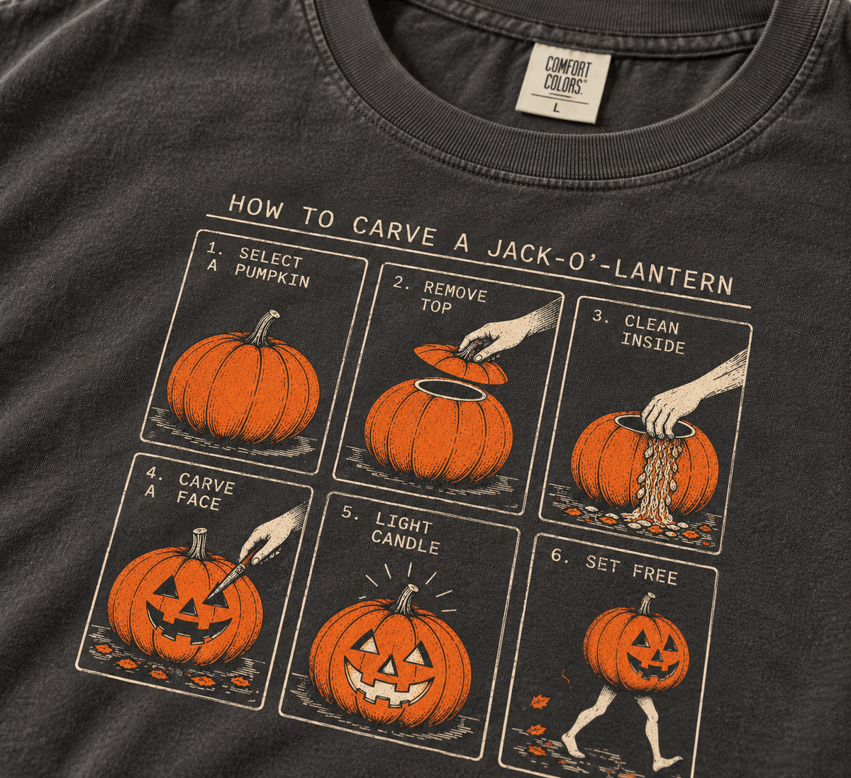 How to Carve a Jack-O'-Lantern print detail on Pepper