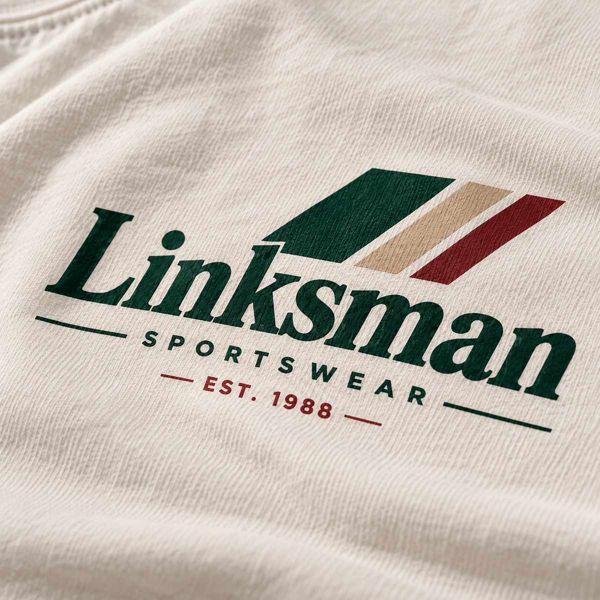 Linksman Sportswear print and heavyweight cotton detail