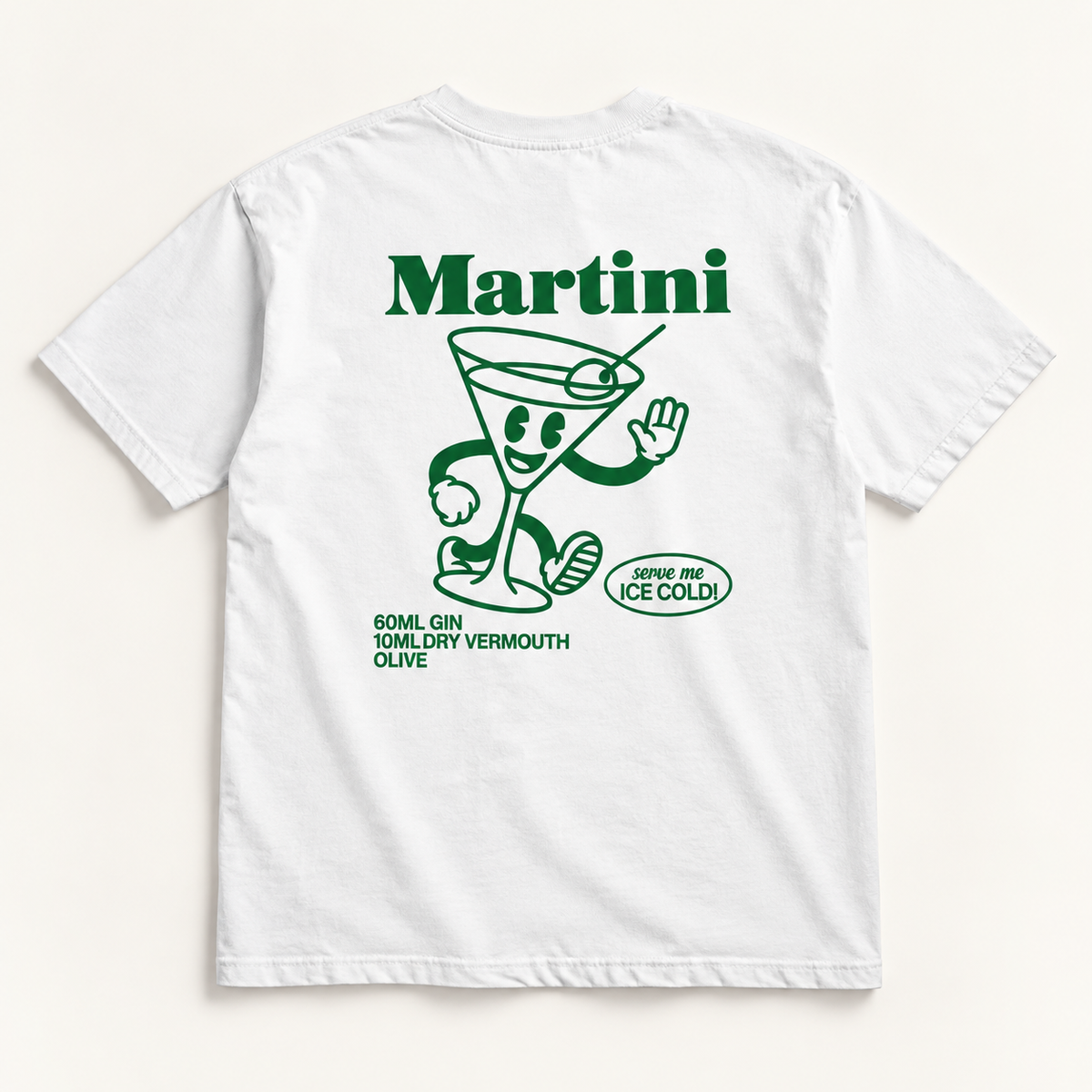 Martini Recipe graphic tee back