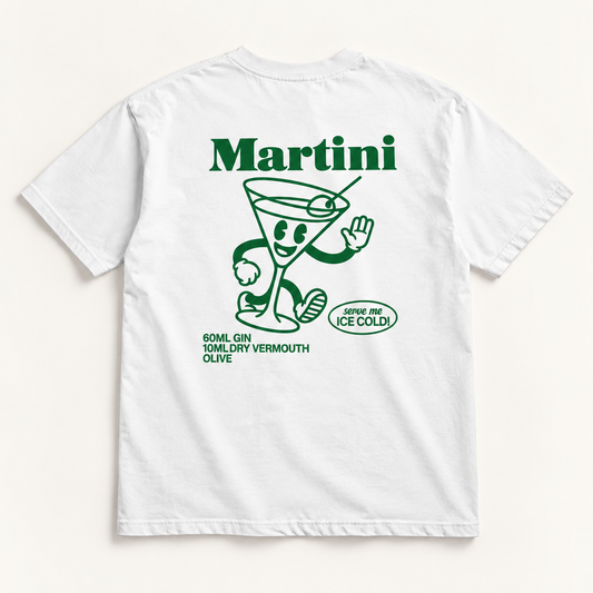 Martini Recipe graphic tee back