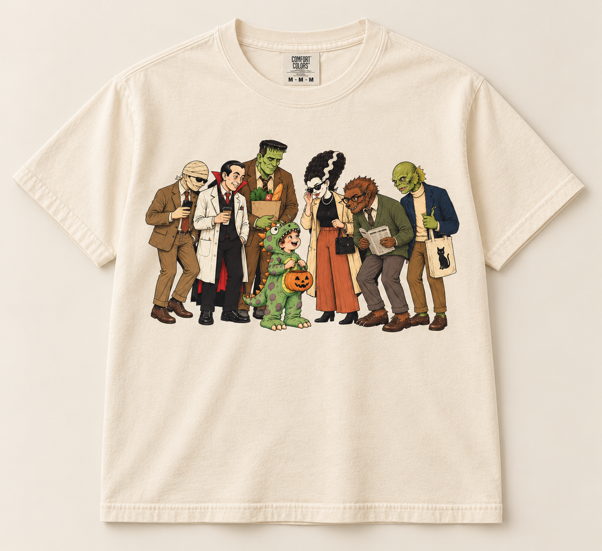 One of Us kids natural graphic T-shirt front