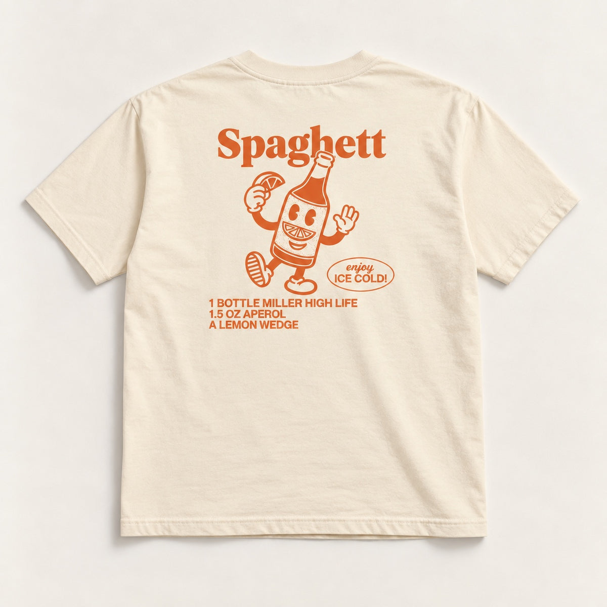 Spaghett Recipe tee back