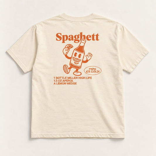 Spaghett Recipe tee back