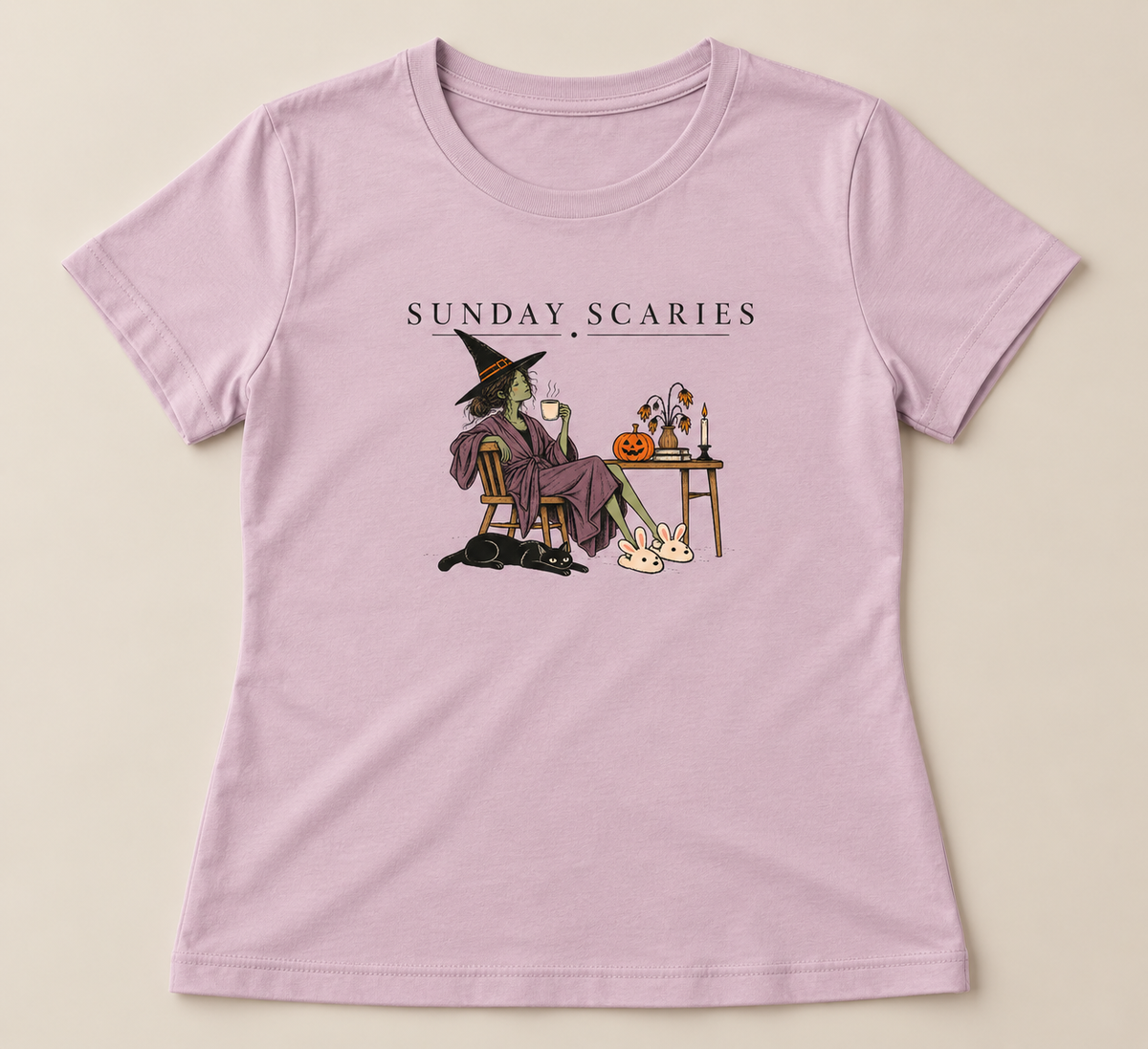 Sunday Scaries women's tee in Light Violet