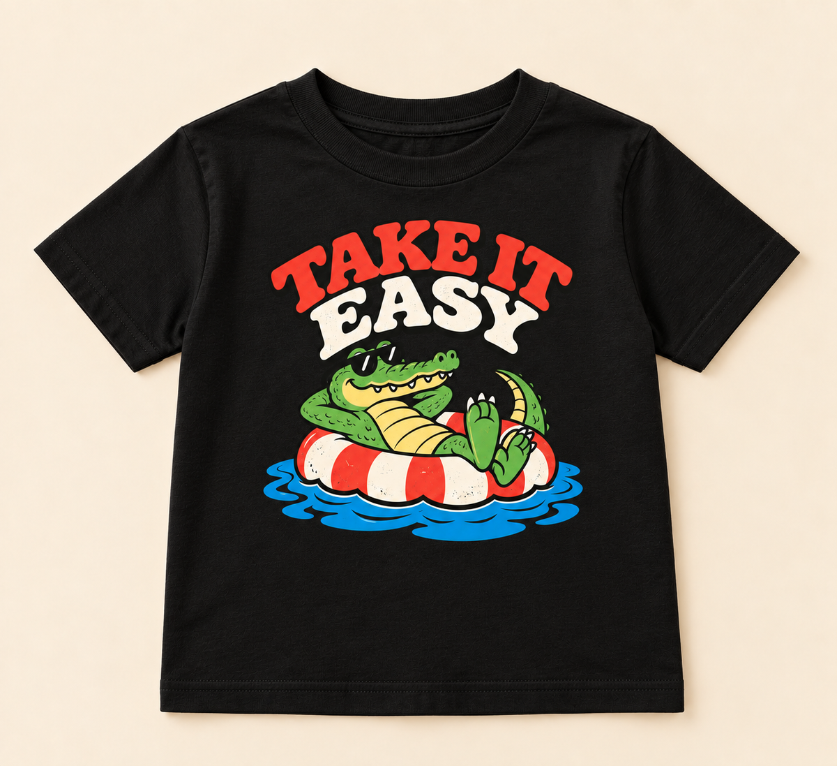 Take It Easy kids graphic tee in Black