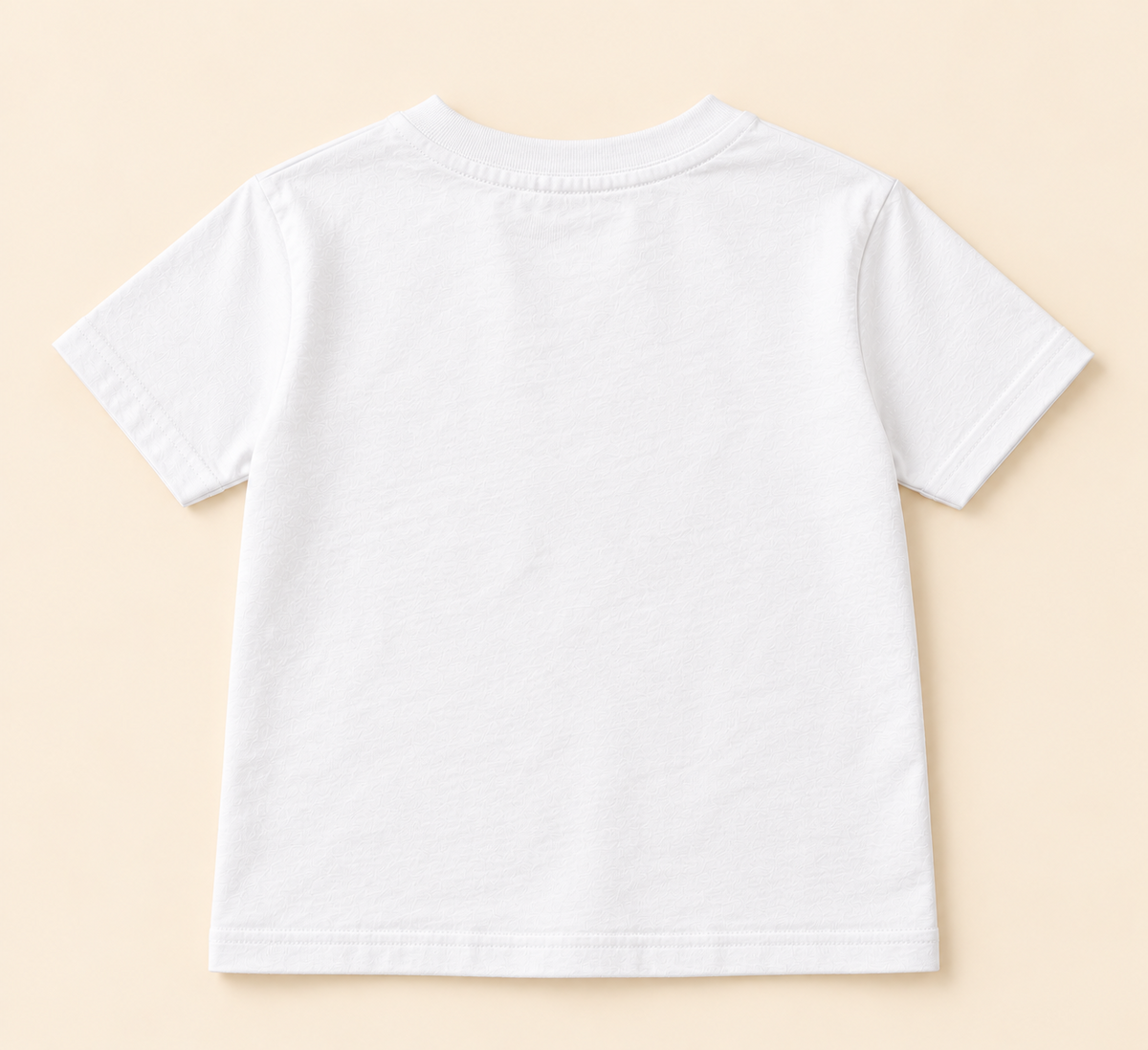 Back of white Take It Easy kids graphic tee