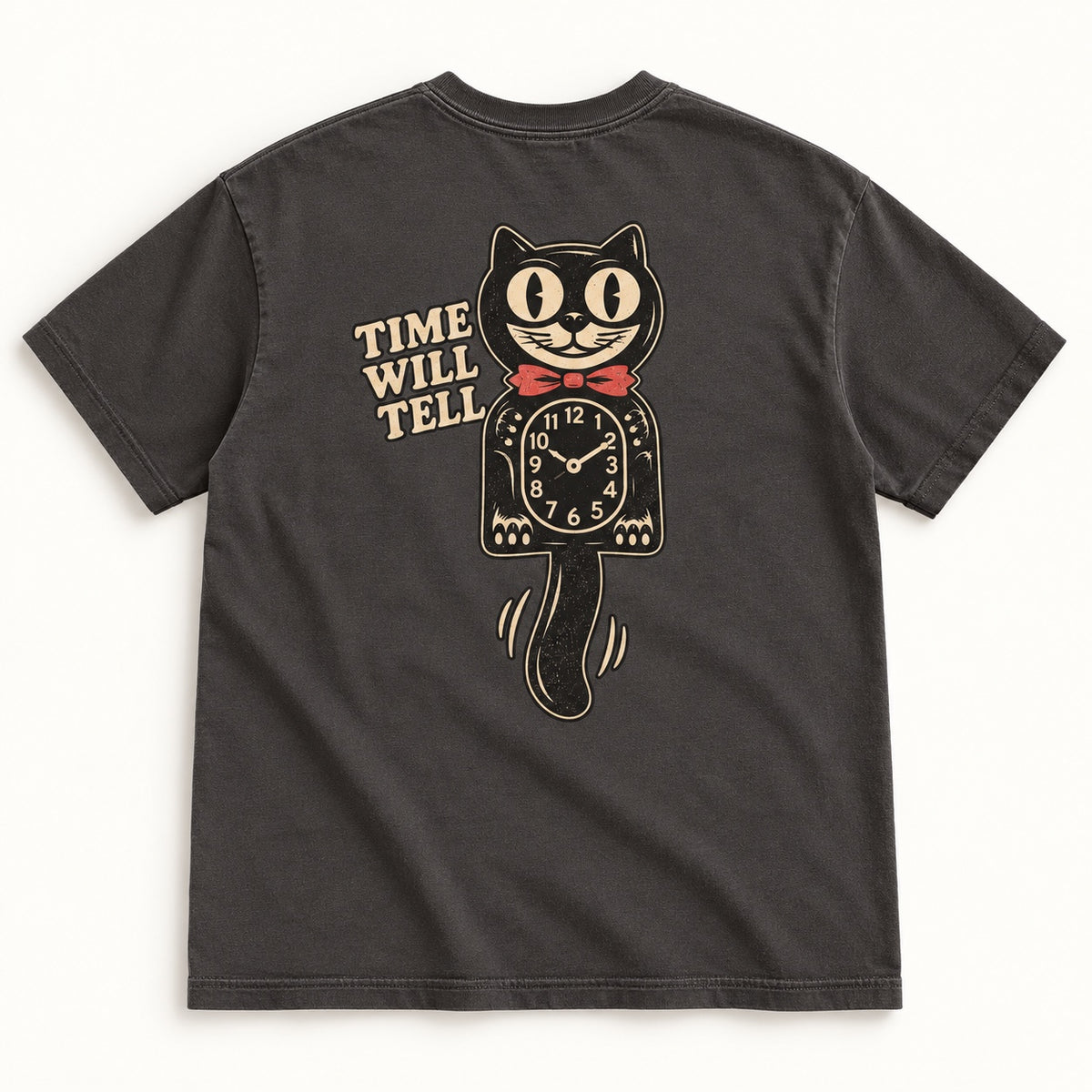 Time Will Tell graphic tee in Graphite - back