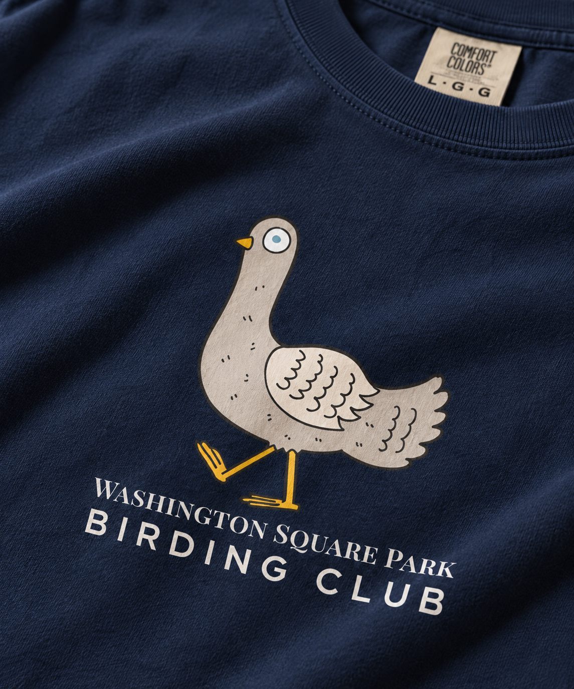 Washington Square Park Birding Club front print detail